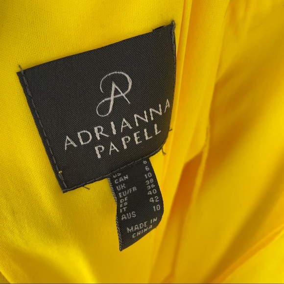 Adrianna Papell • Spaghetti strap yellow dress - Picture 6 of 7